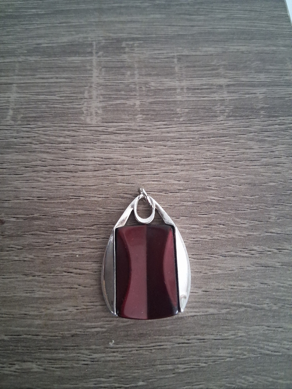 Vintage Red Drop Pendant - Sarah Coventry